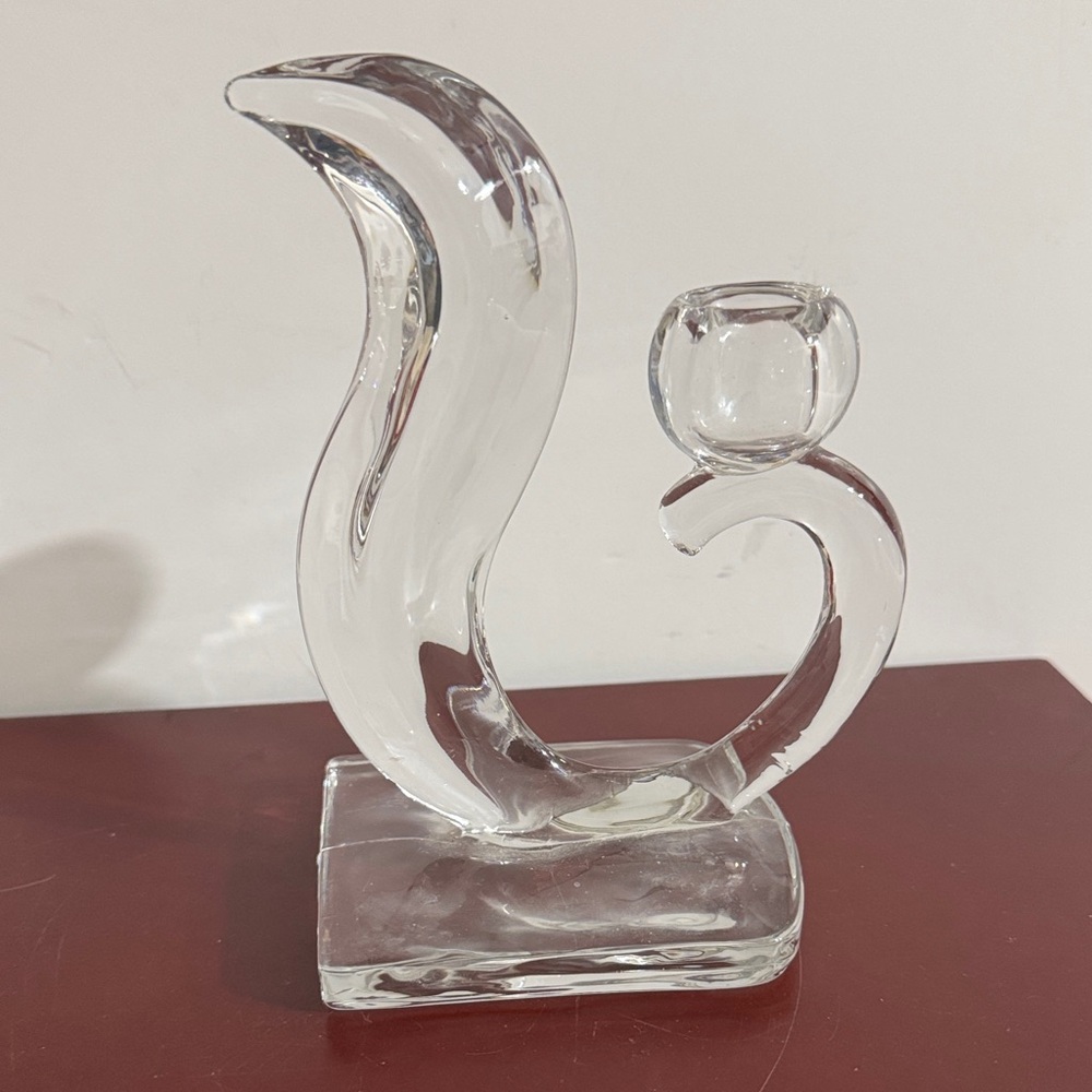 Vntg New Martinsville or Viking Glass "Squirrel Tail" (also known as "Flame")